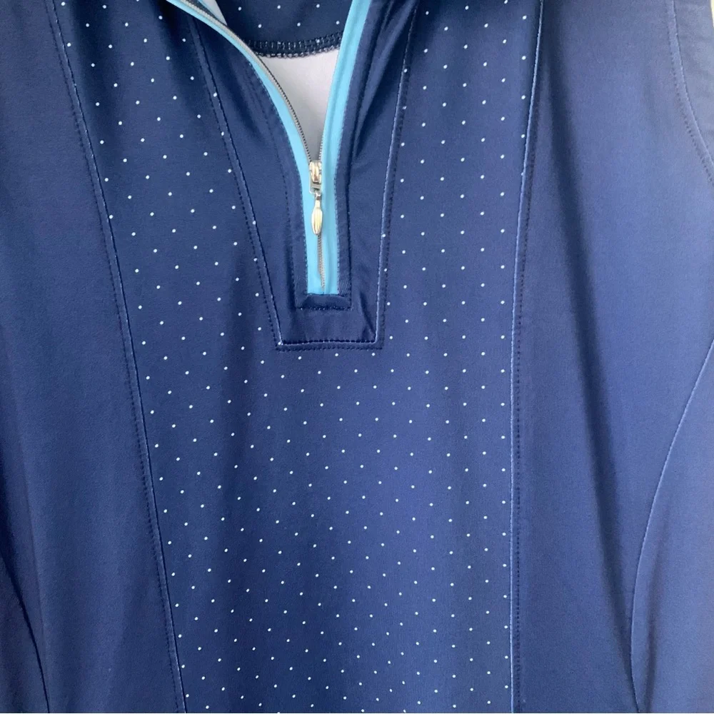 Pebble Beach (L) Dry Luxe Navy Sleeveless Dress with Light Blue Accents - Picture 5 of 7